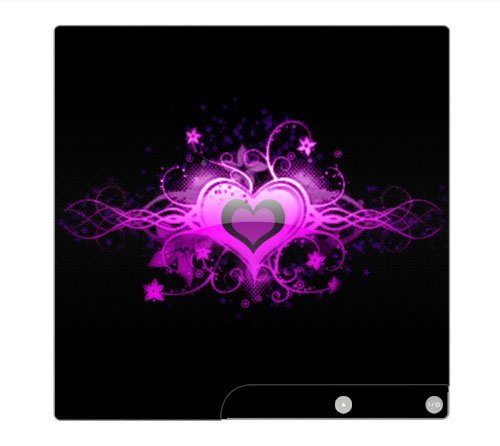 Glowing Love Heart Decorative Protector Skin Decal Sticker for PlayStation 3 PS3 SLIM Console