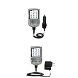 Essential Kit for the PalmOne Treo 90 - includes Car and Wall Charger with Rapid Charge Technology - Gomadic Brand w/ TipExchange Technology