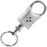 Pittsburgh Steelers Brushed Metal Valet Keychain