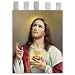 Church Banner - Immaculate Heart of Jesus - Cotton Canvas with Archival Inks and UV Coating - Border Rings for Rod Hanging. Print Size 24"x36"