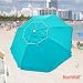 6.5 ft Rio Beach Umbrella UPF 100+ with integrated Sand Anchor