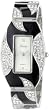 Breda Womens 2270-Blk "Sienna" Rhinestone Encrusted Bezel and Band Watch
