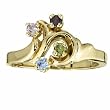 14K Yellow Gold Mother's Ring - 4 Gemstone -- YOU CHOOSE THE COLORS!