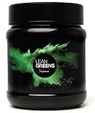 Lean Greens Powder 500g - Greens Food Supplement containing Wheatgrass, Spirulina, Barley Grass, Alfalfa, Chlorella, Spinach, Broccoli, Carrot and 6 Digestive Enzymes, Green Tea and Siberian Ginseng