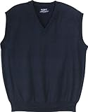 IMAGE OF Port Authority Signature - Fine-Gauge V-Neck Sweater Vest. SW276 - XXX-Large - Navy