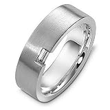 Designer 14 Karat White Gold Diamond Baguette Wedding Band Ring