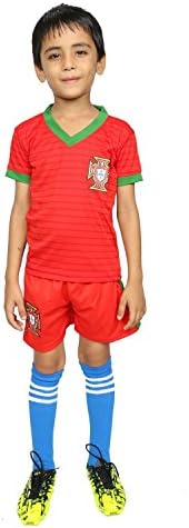 FWC 2015 Cristiano Ronaldo Home Portugal Soccer Jersey & Short Size Kids to Adults Size 34 / 10 - 12 Years