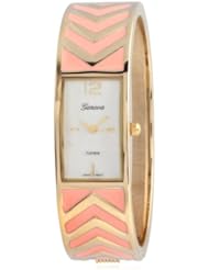 Brinley Co. Womens Stainless Steel Cuff Watch