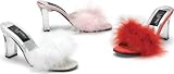 Romance-301F Marabou Trimmed Slip On