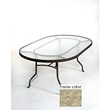 Barcelona 42 X 72 Inch Aluminum Oval Dining Table - Aluminum Parti...