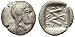 Scythian Kingdom of Thrace, Saratokos, late 5th Century B.C.; Silver Trihemiobol