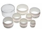 Kitchen Craft Biscuit Cutters / Pastry Cutters, Plastic Double Edged, Set of 7