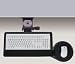 Black Thin Profile Articulating Keyboard Tray Black