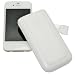 Suncase Ledertasche (Lasche mit R�ckzugfunktion) f�r iPhone 4 / iPhone 4S in wei�
