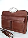 Leather Briefcase / business pocket with belt / for Folder suitable, Italy