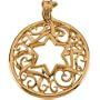 14K Yellow Gold Star Of David Pendant