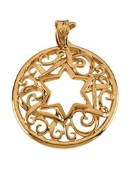 14K Yellow Gold 34.00X27.50 mm Star Of David Pendant
