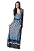 On Trend Paris Dress Blue Paisley Bohemian 3/4 Sleeve Long Maxi Dress