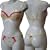 Ex Store Floral Cerise Lace Trimmed Padded Bra & Thong Set Yellow