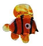 Miniture Glass Figurines-Glass Aquatics Figurine Animals - Clown Fish