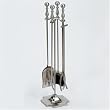 Woodfield Satin Nickel Five Piece Tool Set for Fireplace