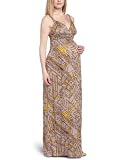 F.E.M. by t-bags Women’s Maternity Deep V-Neck Twisted Strap Triangle Long Dress,Tribal Print,X-Small