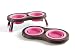 Popware for Pets Expandable/Collapsible Pet Feeder, Large, Pink