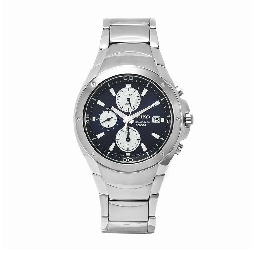 Seiko Men's SND777P1 Stainless-Steel Analog with Blue Dial Watch