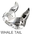 Sterling Silver Ring - Whale Tail - Size: 6-10