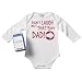 Spoilt Rotten - Don't Laugh But That's My Dad! Baby Babygrow Alternative Baby Clothes 100% Organic Sizes 0-6 months WHITE + in funky Milk Carton