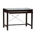 Logan Computer Desk with Glass Top - Espresso