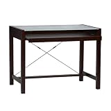 Logan Computer Desk with Glass Top - Espresso