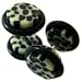 Body Jewelry - Simulated Faux Plug Earrings - Cream and Black Cheetah Spots Pair