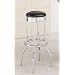 Pair of Retro Polished Chrome Swivel Bar Stools