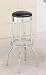 Pair Of Retro Polished Chrome Swivel Bar Stools