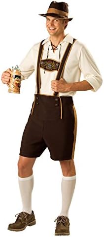 Bavarian Guy Adult Costume - Medium Brown/White