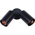 2 Light Flush Mount - Black