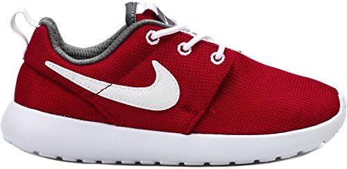 Nike Toddlers Rosherun (Infant /Toddler) Running Shoe ~ Roshe ~ Gym Red/White/Dark Grey (8)