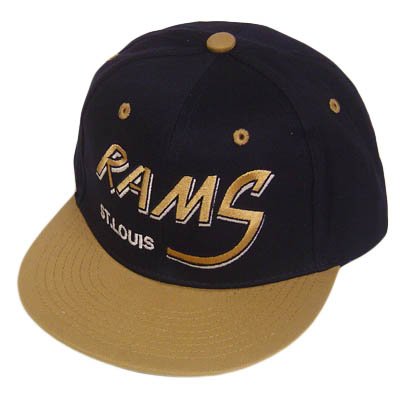 NFL ST LOUIS RAMS FLAT BILL OLD SCHOOL SNAPBACK CAP HAT