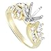 14k Yellow Gold CZ Flower Body Piercing Jewelry title=