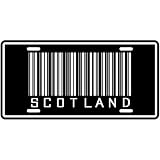 NEW  SCOTLAND BARCODE  LICENSE PLATE SIGN COUNTRY