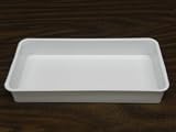 SET OF 24 WHITE STYRENE PLASTIC SMALL STORAGE TRAYS 10