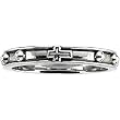 14K White Gold Rosary Ring - Woman's Ring