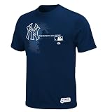 MLB Men's New York Yankees Authentic Collection Change Up Short Sleeve Basic Tee by Majestic (Athletic Navy, Large)