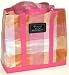 Bungalow Scout Mini Dean-O Tote Bag, Tri-Color Gingham / Hot Pink Faux Leather Trim, 12528