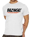 The Big Bang Theory - Bazinga Logo T-Shirt White, XL