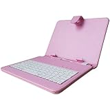 8-Inch Pink Android Tablet Case with USB Keyboard for Pandigital SuperNova Coby Kyros Sylvania