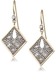 Moritz Glik "New Wave" 18K Yellow Gold, Oxidized Silver and Diamond Earrings