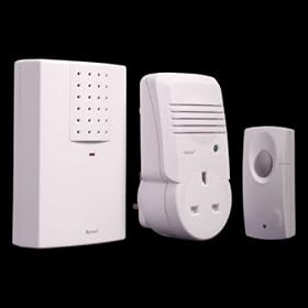 Byron SX-102 wire free portable & plug-thru door chime kit