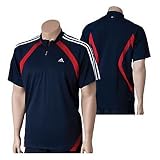 Mens Adidas Resp. Court Theme Polo - Dark Navy/University Red/White